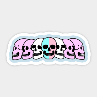 Pride Skulls Bigender Sticker